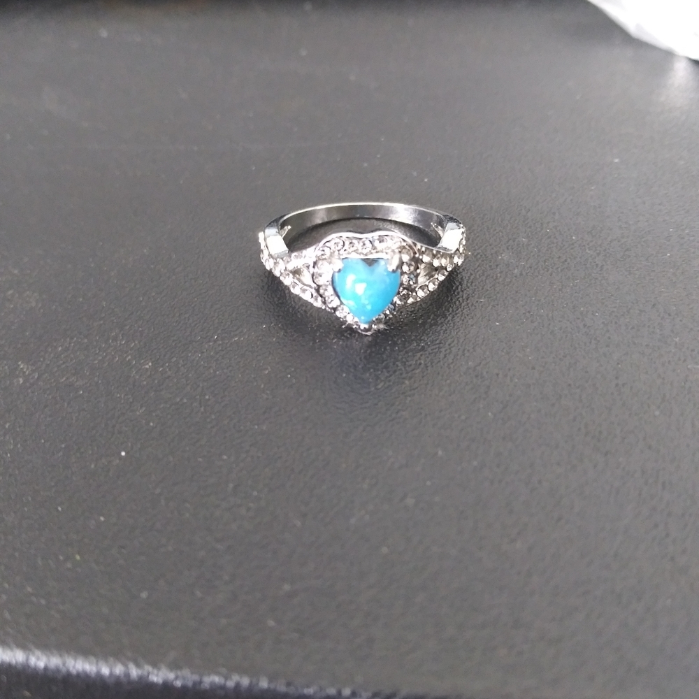 Blue Fire Opal Ring - image 5